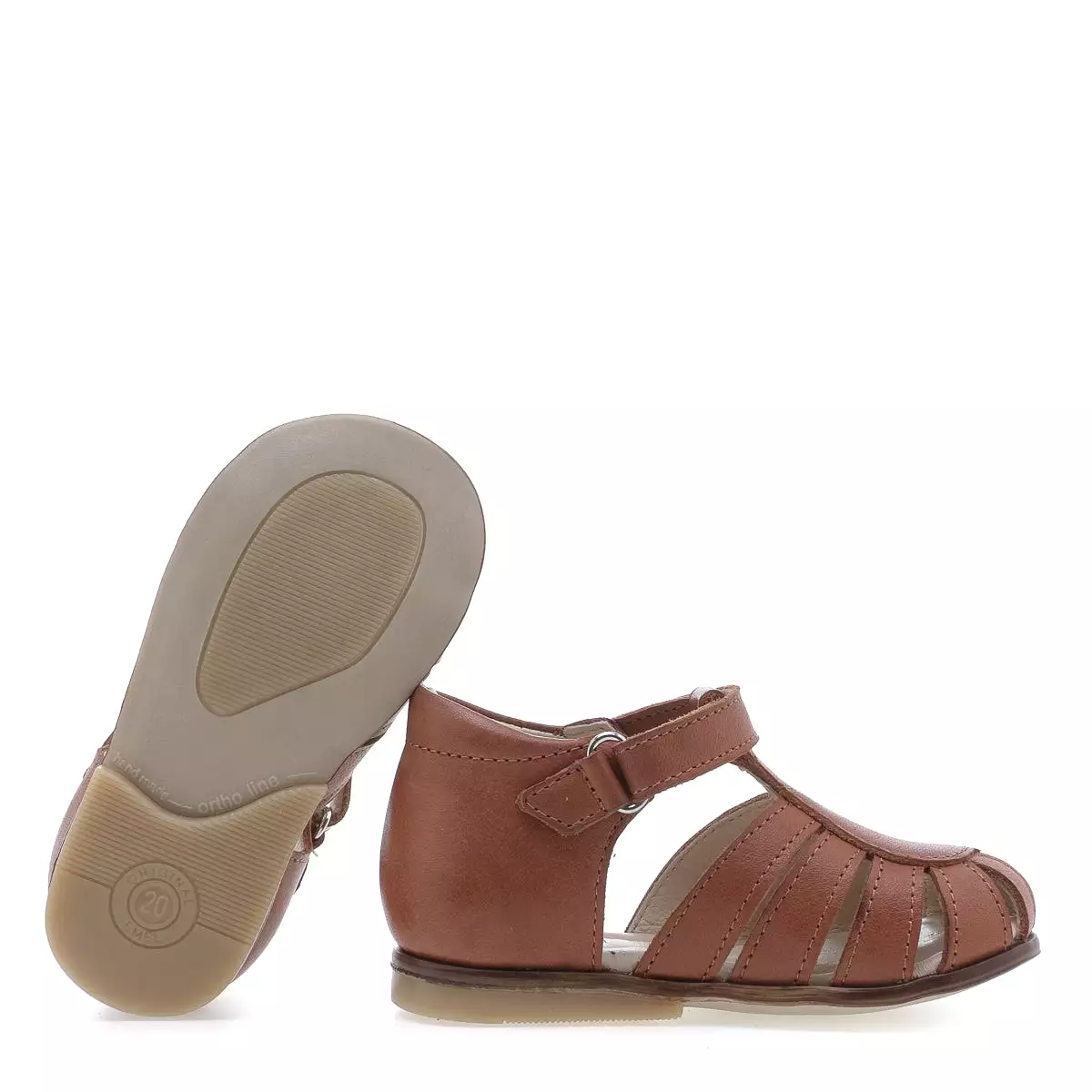 (1151A-1) Emel brown closed sandals