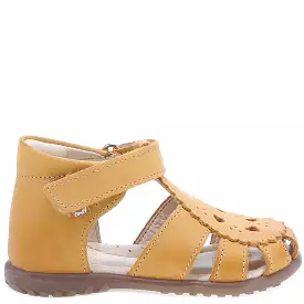 (1214A-14) Emel yellow hearts closed sandals