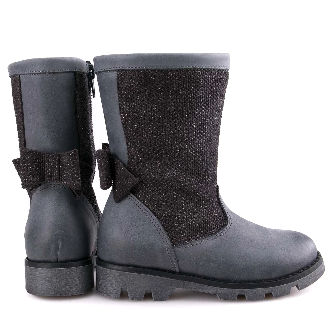 (2611B-1) Emel high winter boots grey bow