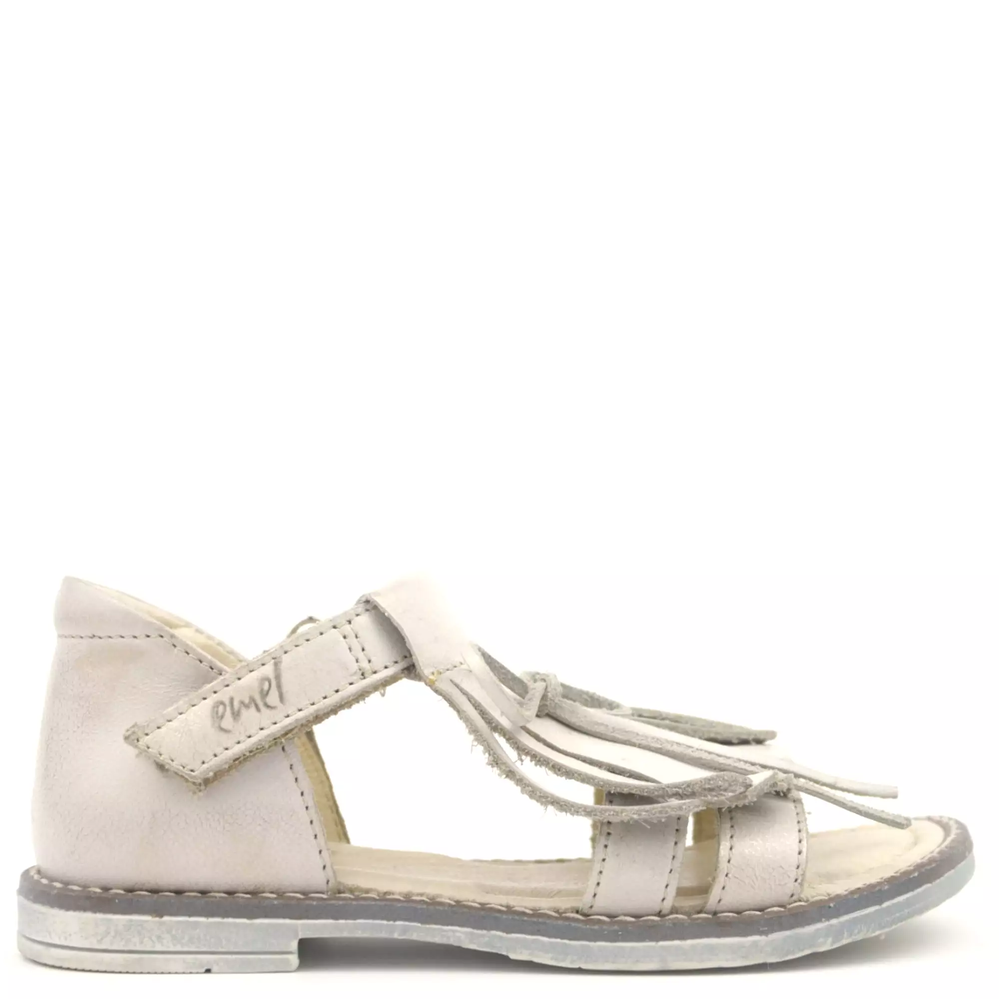 (2618) Emel Beige sandals fringes