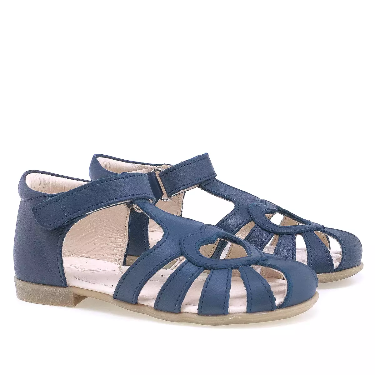 (2635-14) Emel navy Blue closed sandal