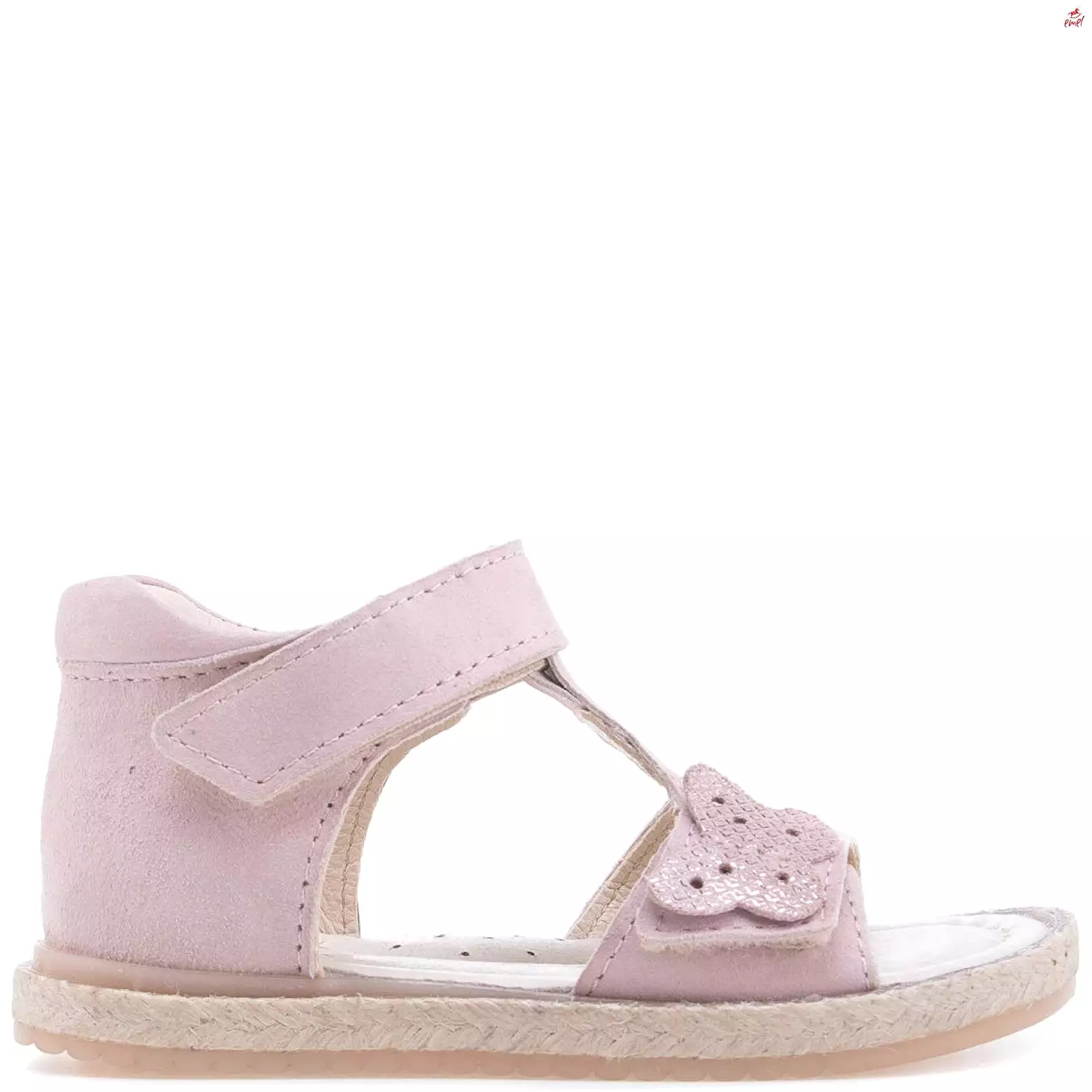 (2637-16) Emel pink butterfly Sandals