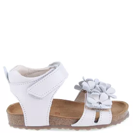 (2640D-5) Emel White Flowers sandals