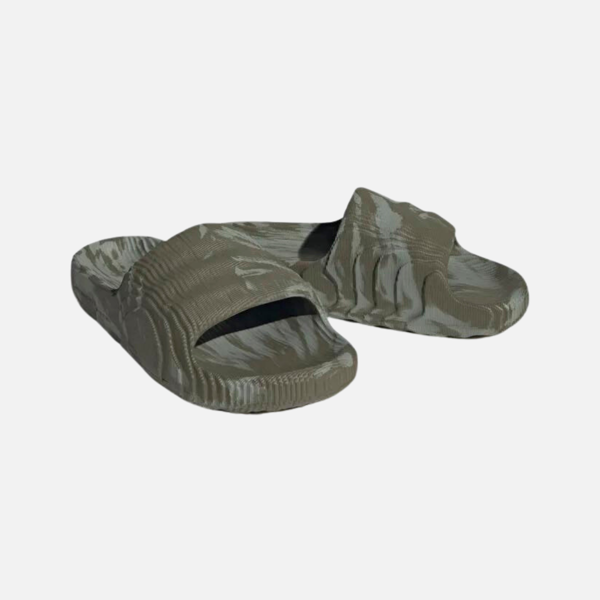 Adidas Adilette 22 Men Slide -Olive Strata/Silver Green/Core Black