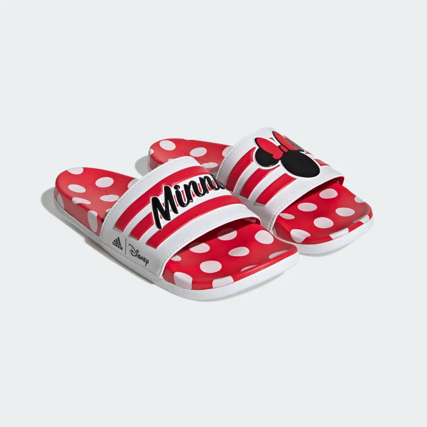 Adidas Adilette Comfort Minnie Mouse Slides -Red