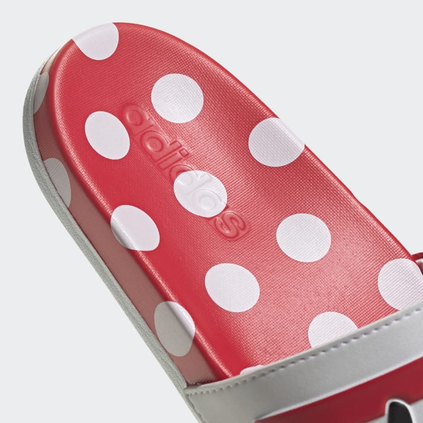 Adidas Adilette Comfort Minnie Mouse Slides -Red