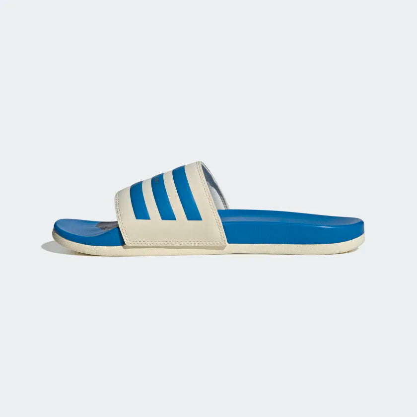 Adidas Adilette Comfort Slides -Wonder White /Blue Rush /Gold Metallic