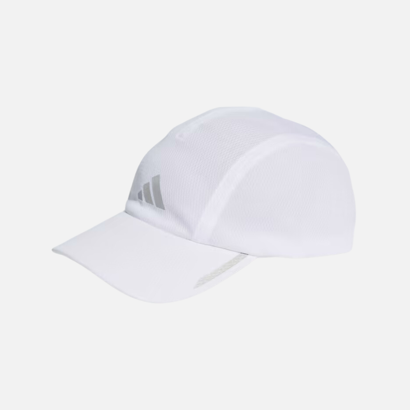 Adidas Aeroready 4 Panel Mesh Adult Running Cap -White/Reflective Silver