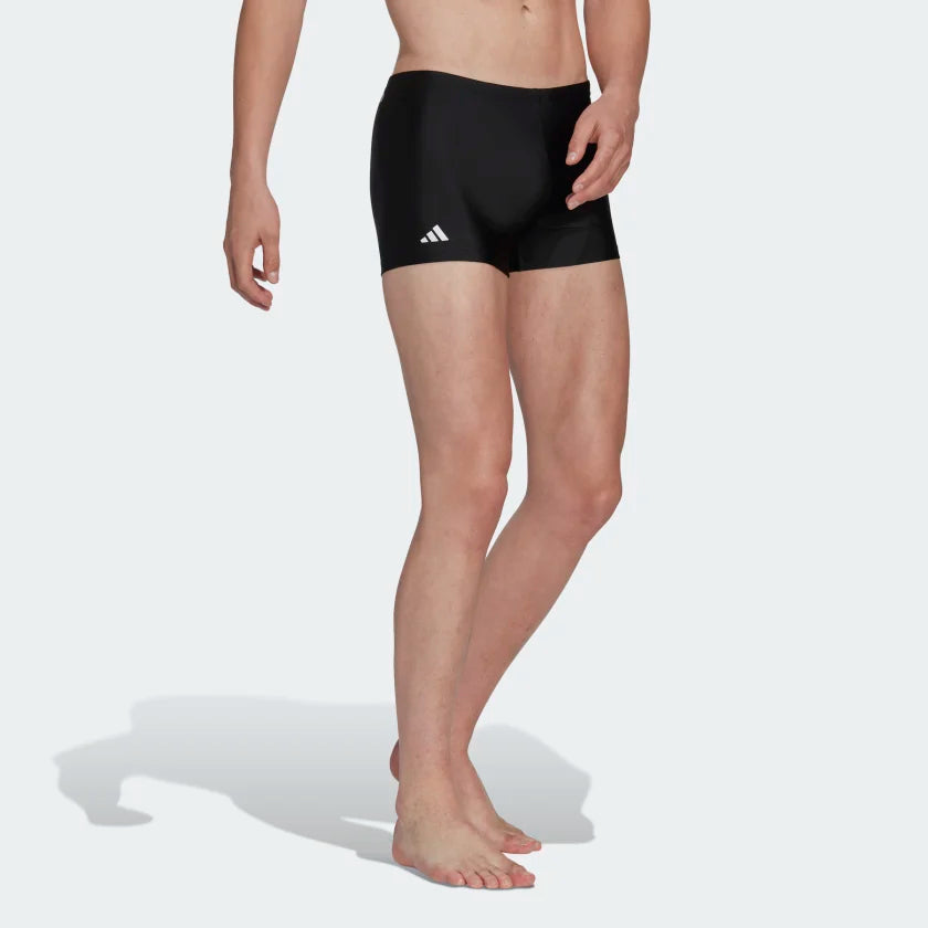 Adidas Bold 3 Stripes Swim Boxers - Black / White