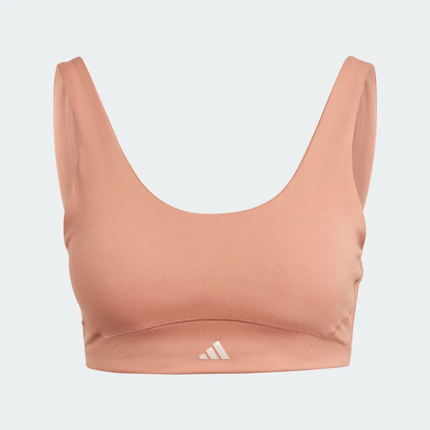 Adidas Coreflow Luxe Stusio Medium Support Bra - Clay Strata