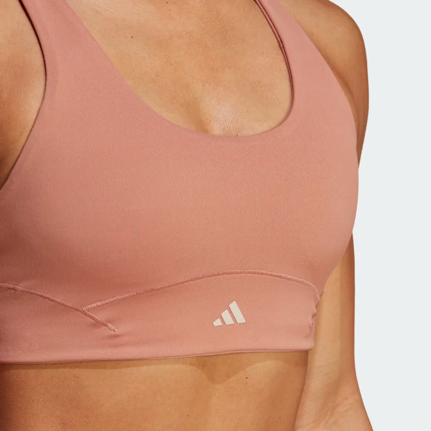 Adidas Coreflow Luxe Stusio Medium Support Bra - Clay Strata