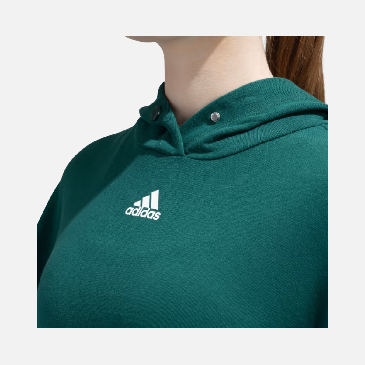 Adidas Dance Loosehd Women's Hooded Sweat -Collegiate Green/White