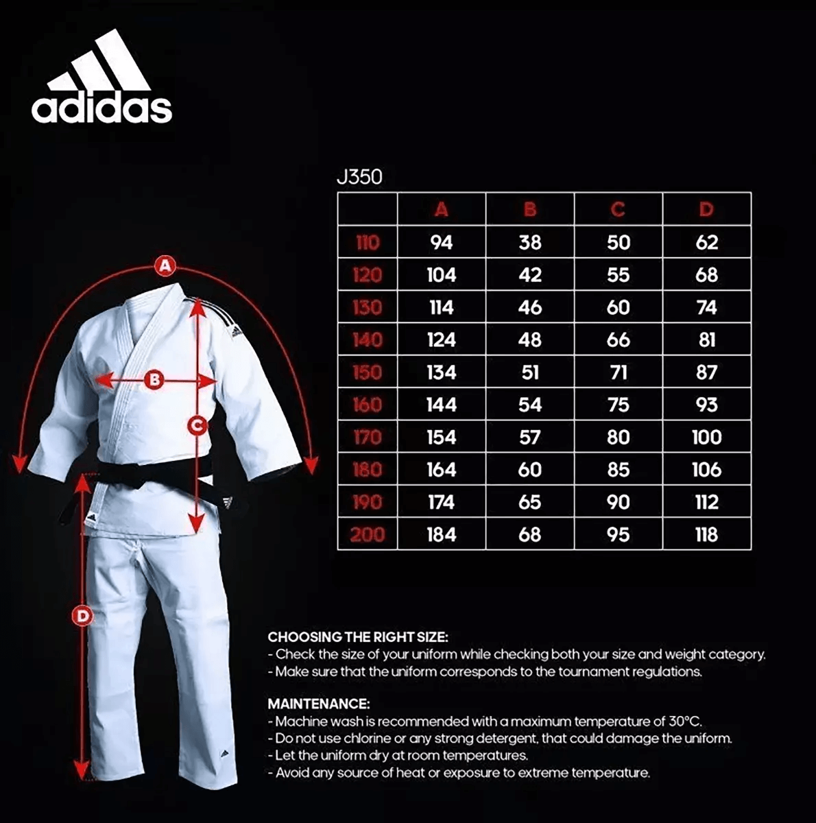 adidas Judo Gi Club J350 Uniform 350g Suit & White Belt