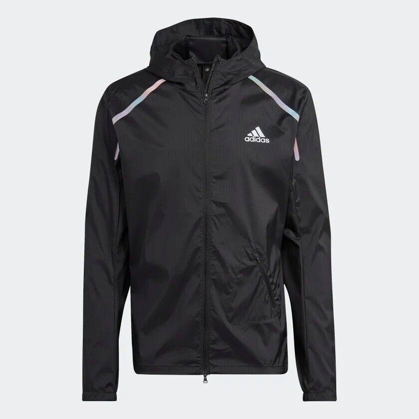 adidas Marathon Running Jacket Mens Fitness Lightweight WIND.RDY Top