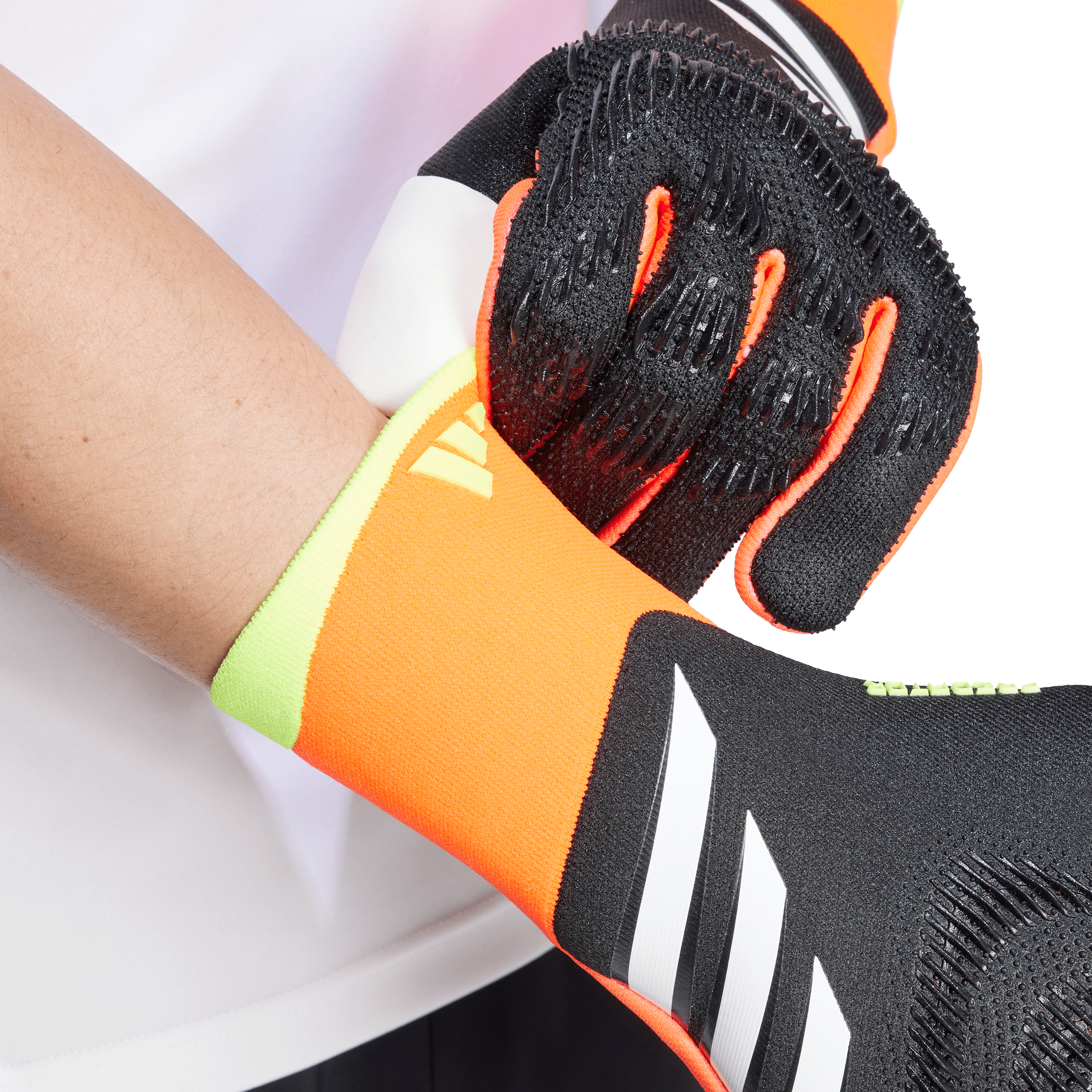 Adidas Predator Pro Goalkeeper Gloves - Black Solar Red Yellow