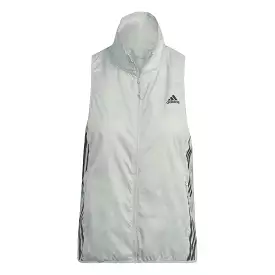 adidas Run Icons 3-Stipes Womens Running Gilet Lightweight Wind Resistant Jacket