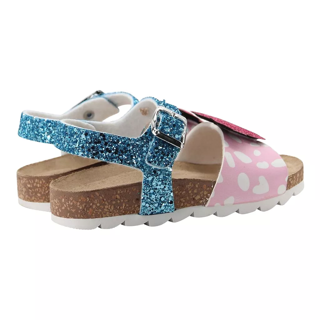 Aqua Minnie Motif Sandals