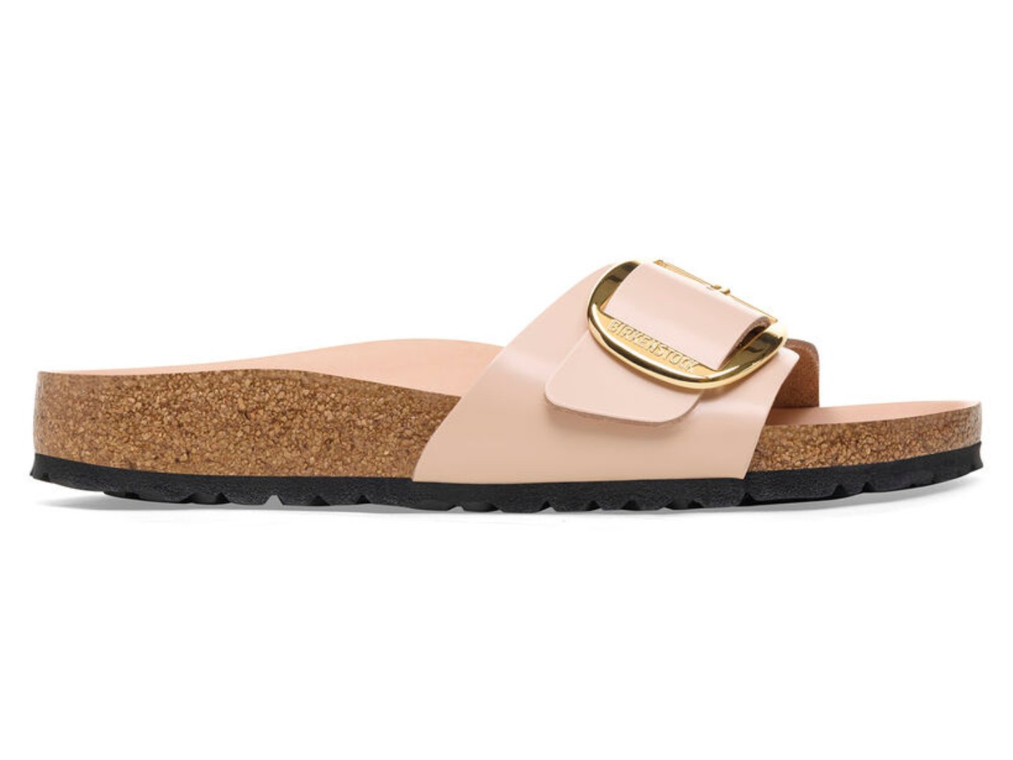 Birkenstock: Madrid Big Buckle in High Shine New Beige