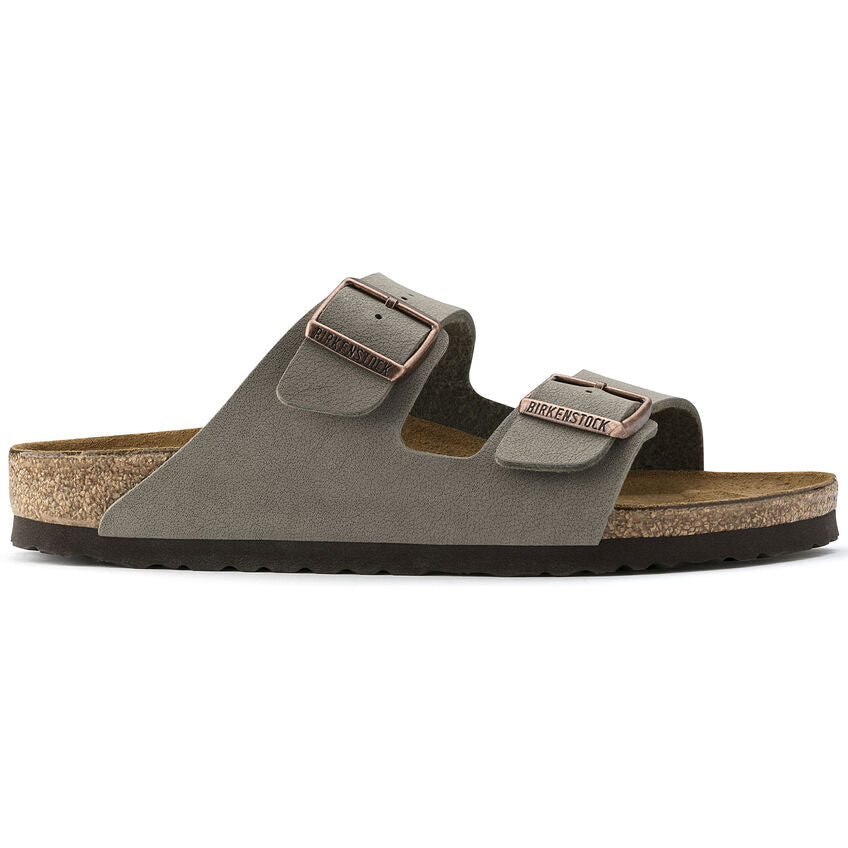 Birkenstock UNISEX Arizona Birkibuc (Stone - Narrrow Fit)