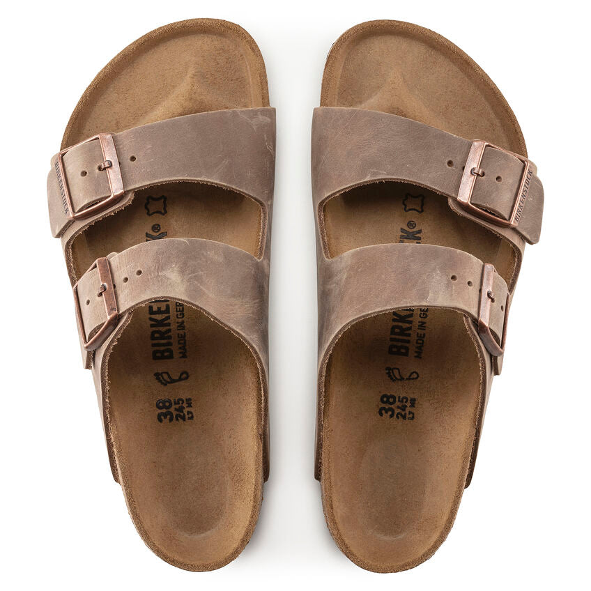 Birkenstock UNISEX Arizona Oiled Leather (Tobacco Brown - Regular fit)