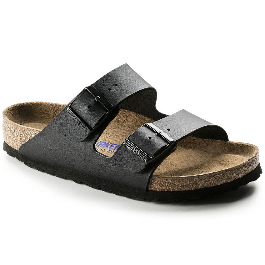 Birkenstock UNISEX Arizona Soft Footbed Birko-Flor (Black - Narrow Fit)