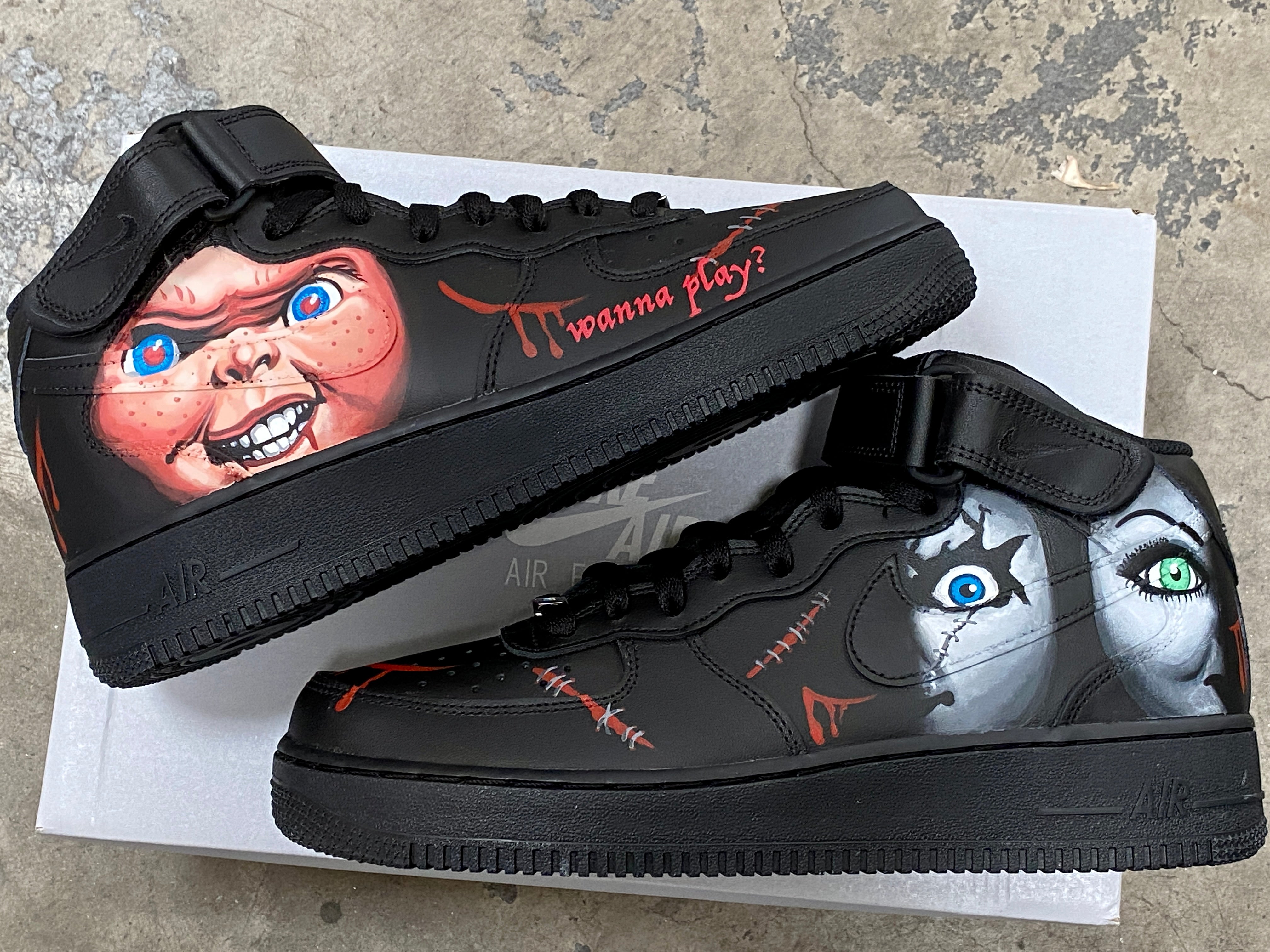 Black Nike AF1 Mid - Custom Order - Mens 9 -  Invoice 2 of 2