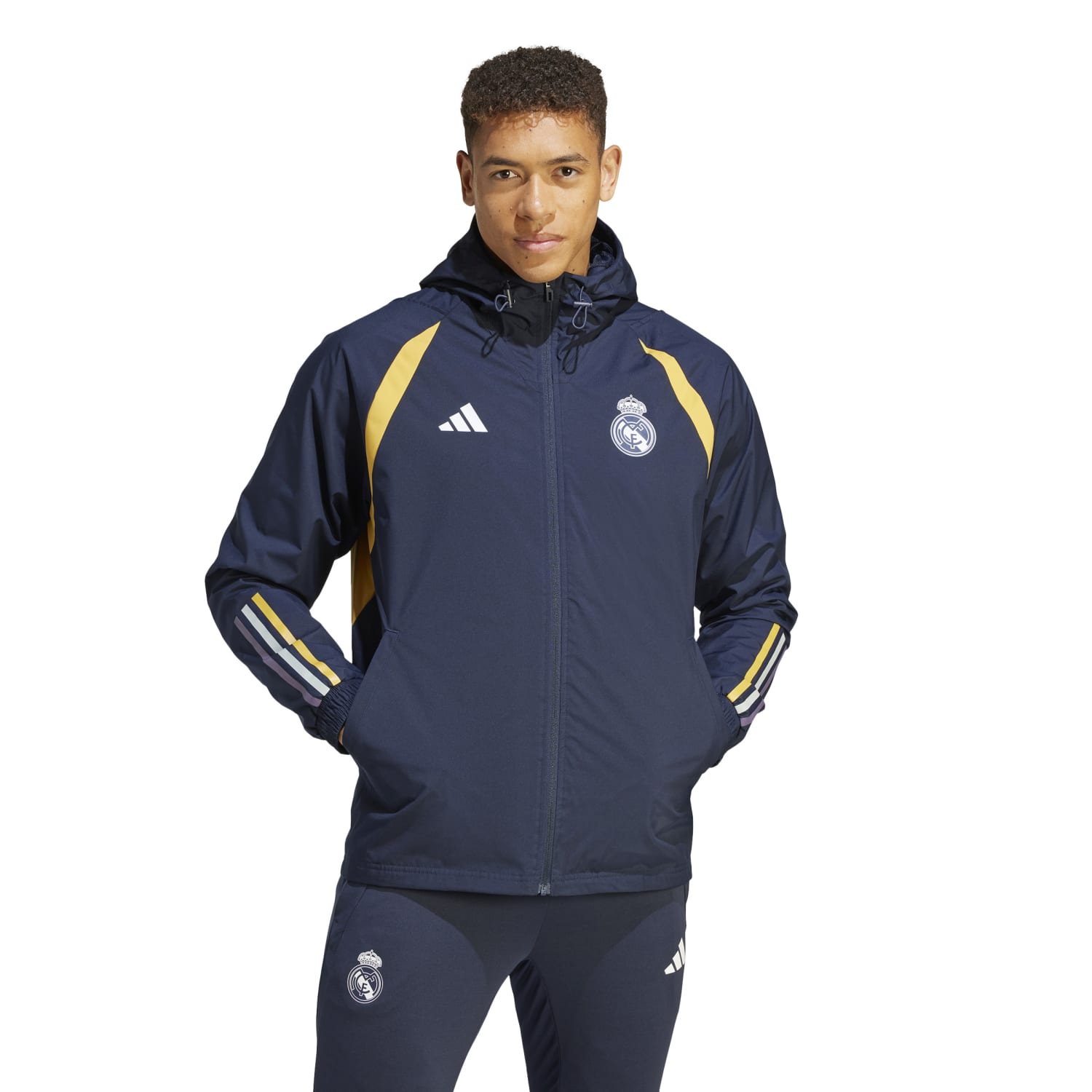 Chaqueta adidas All Weather Hombre Entrenamiento 23/24 Azul Marino