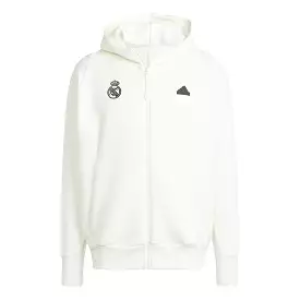 Chaqueta Cremallera Hombre adidas Real Urban Blanca