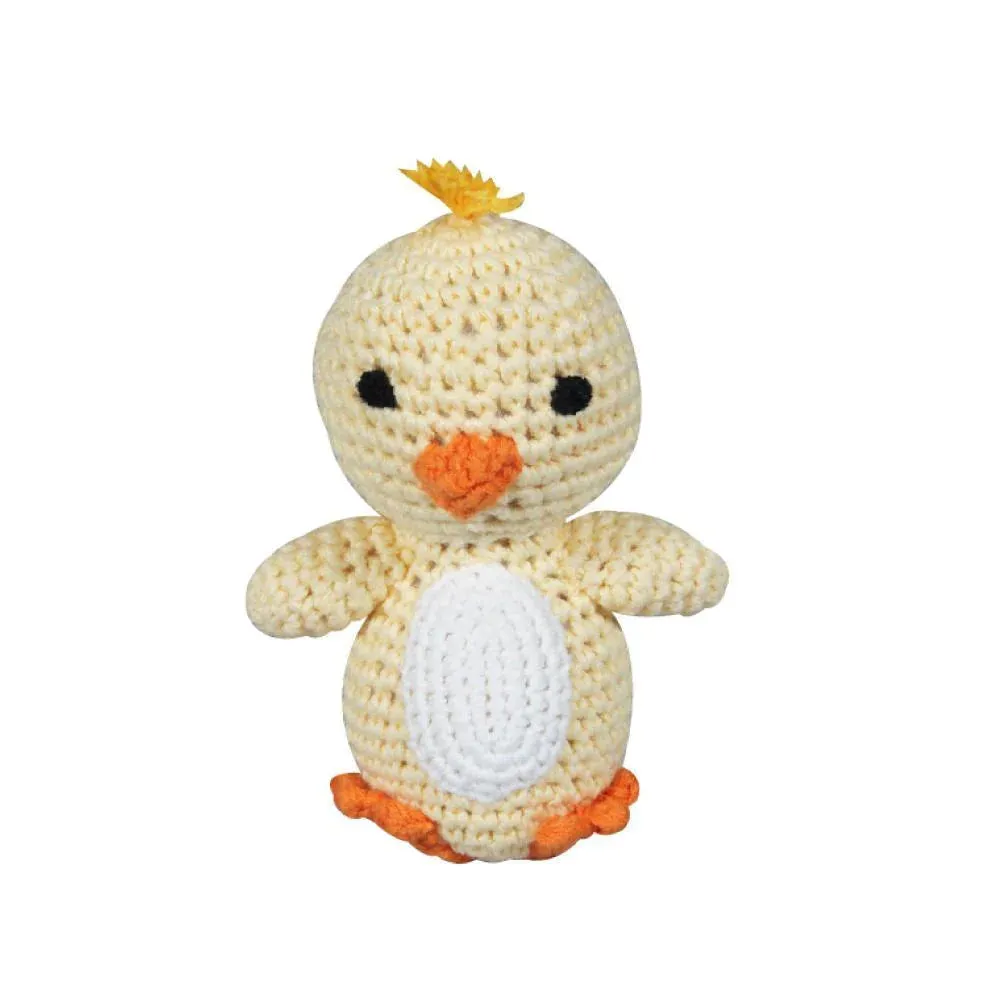 Chick Hand Crochet Rattle