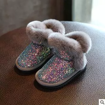 Children's Sequin Genuine Leather Boots