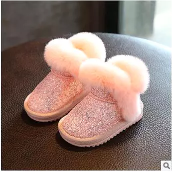 Children's Sequin Genuine Leather Boots