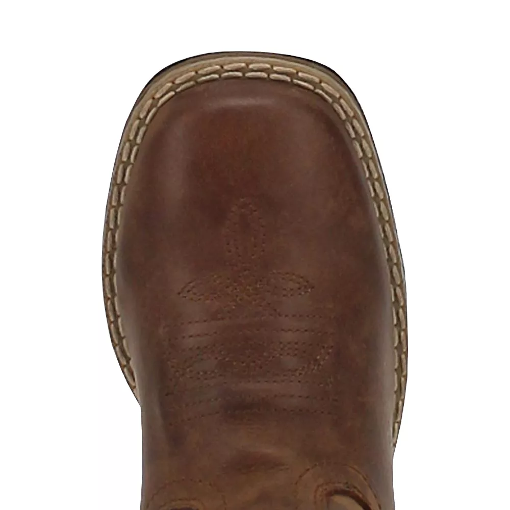 'Dan Post' Youth 7 Storm's Eye Western Square Toe - Brown / Rust (3.5Y-6Y)