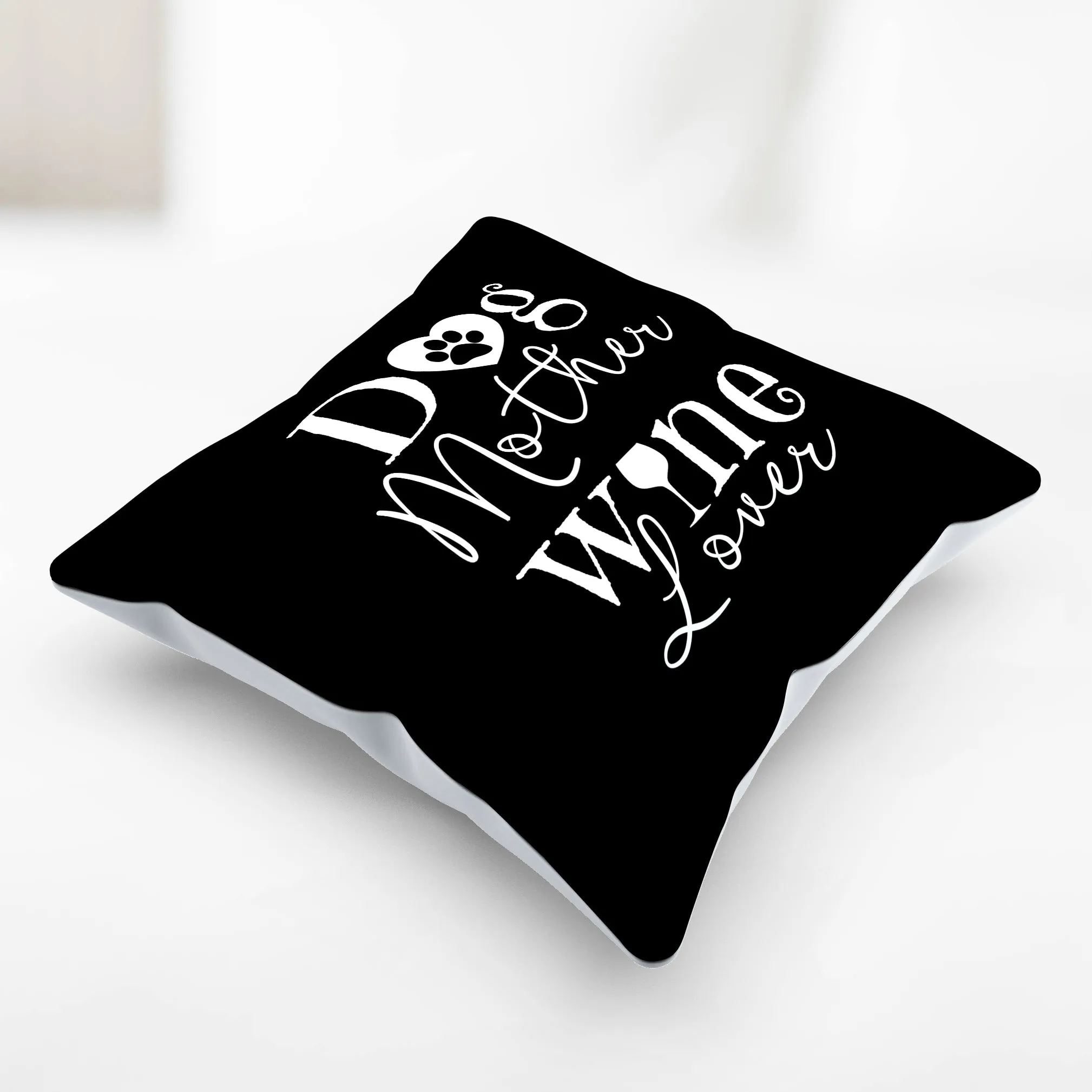 Dog Mother Wine Lover Pillow Cover