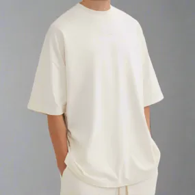 Fear of God Essentials Applique Logo Drop Shoulder Tee Cloud Dancer (Oversized)