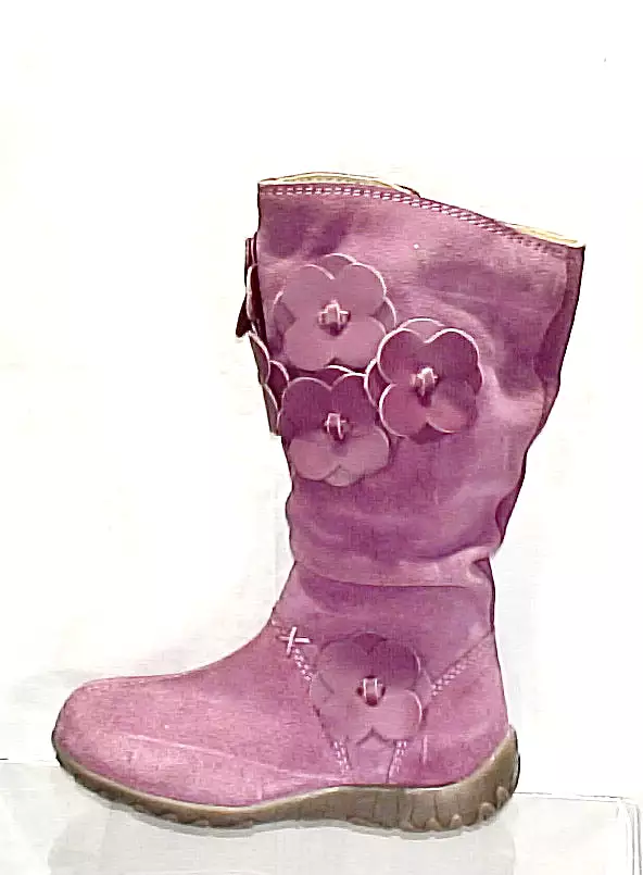 Girl's Primigi Flower-Power Tall Suede Boot -Rose Pink