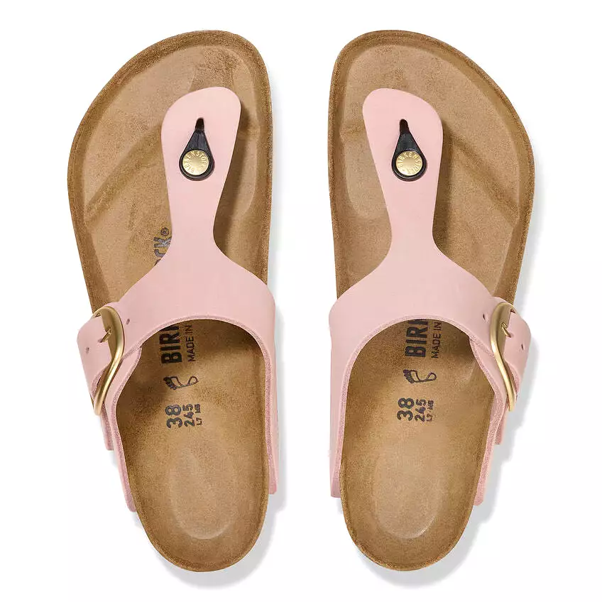 Gizeh Big Buckle - Soft Pink Nubuck||Gizeh grosses boucles - Nubuck rose ple