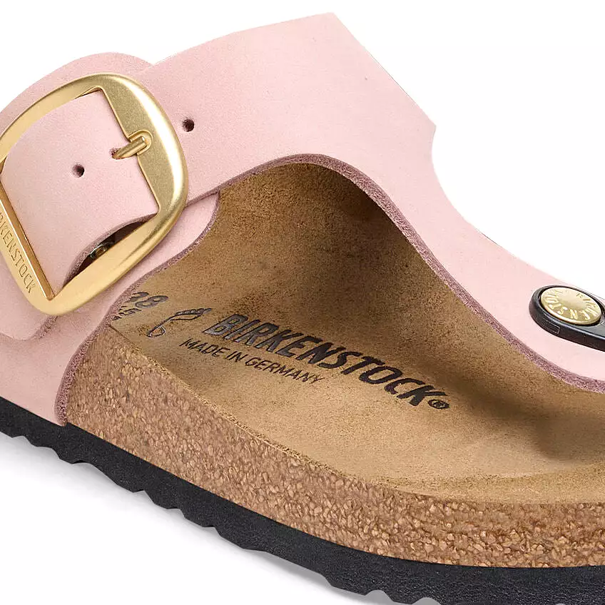 Gizeh Big Buckle - Soft Pink Nubuck||Gizeh grosses boucles - Nubuck rose ple