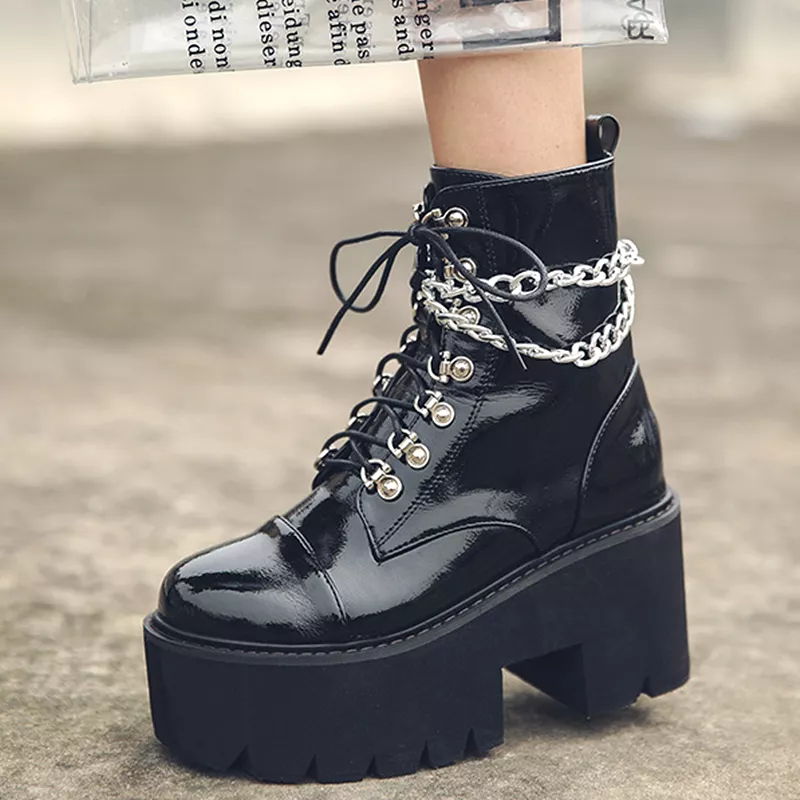 Gothic Punk Ankle Zipper Boots AD11650