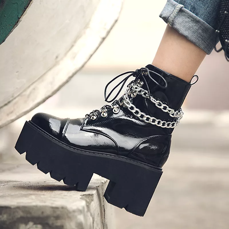 Gothic Punk Ankle Zipper Boots AD11650