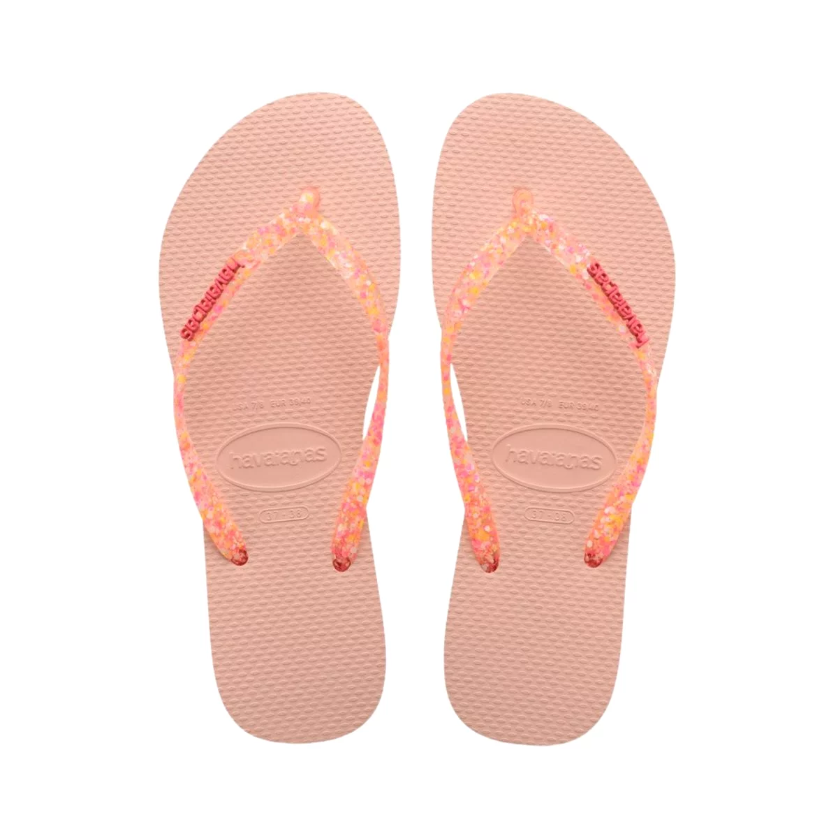 Havaianas Girl's Slim Glitter iridescent Pink (Sizes 2728-3334)