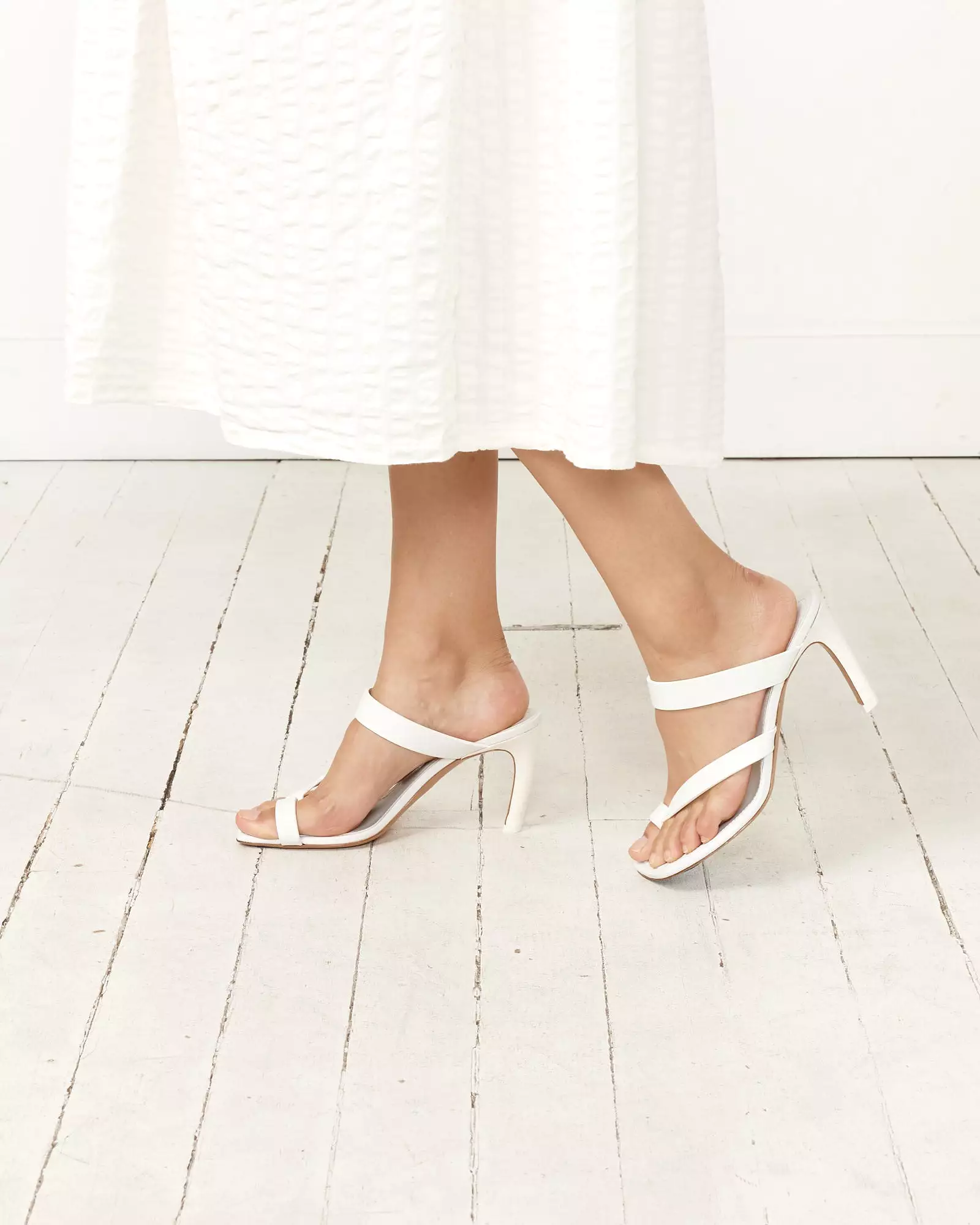 Heeled Sandals in White