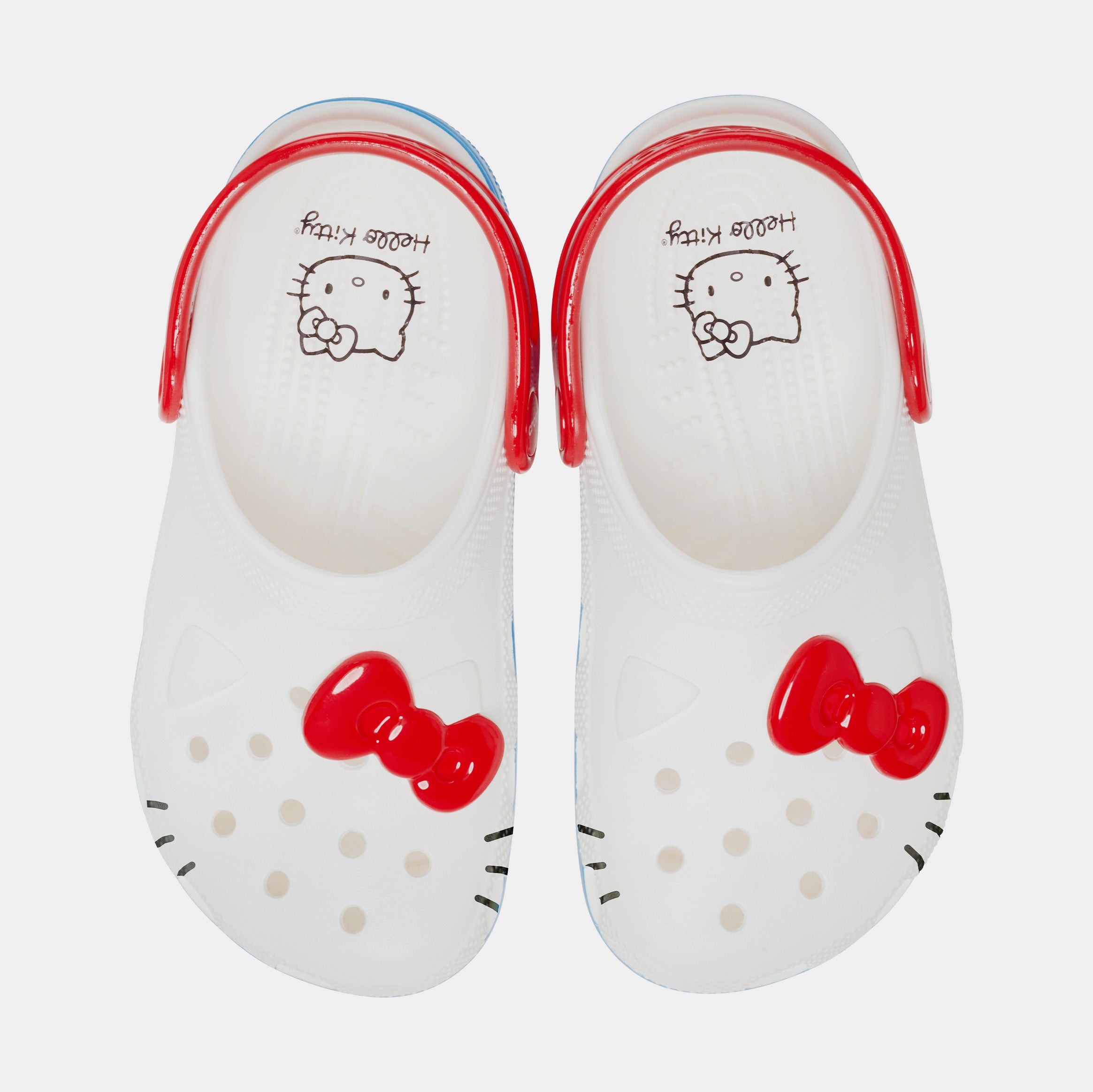 Hello Kitty Classic Clog Preschool/Grade School Sandals (White/Red) Free Shipping