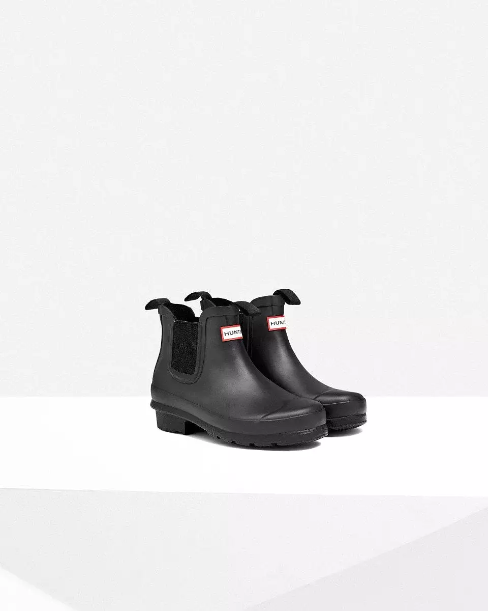 Hunter Original Kids Chelsea Boots Black