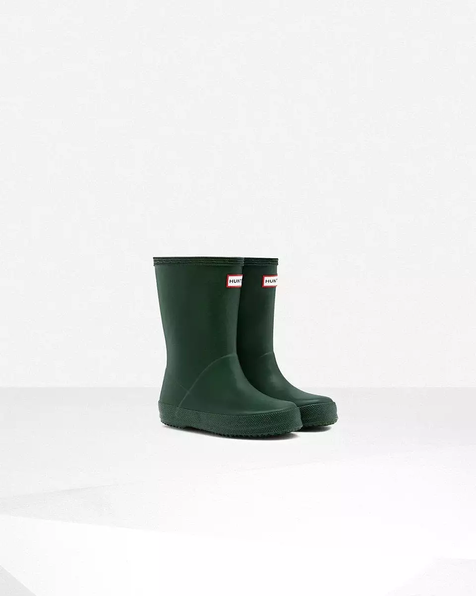 Hunter Original Kids First Classic Rain Boots Green