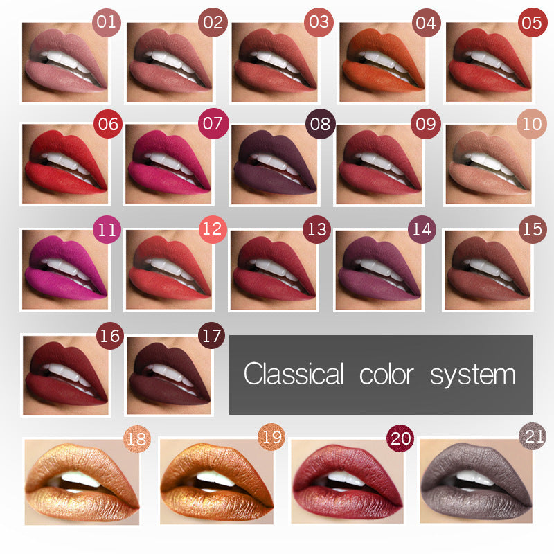 INSTOCK- SEXY 21 COLORS Waterproof MATTE VELVET LIQUID LIPSTICK