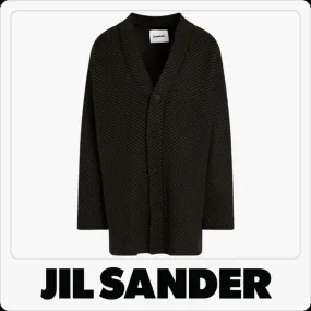 Jil Sander  |Stripes Wool Street Style Designers Cardigans