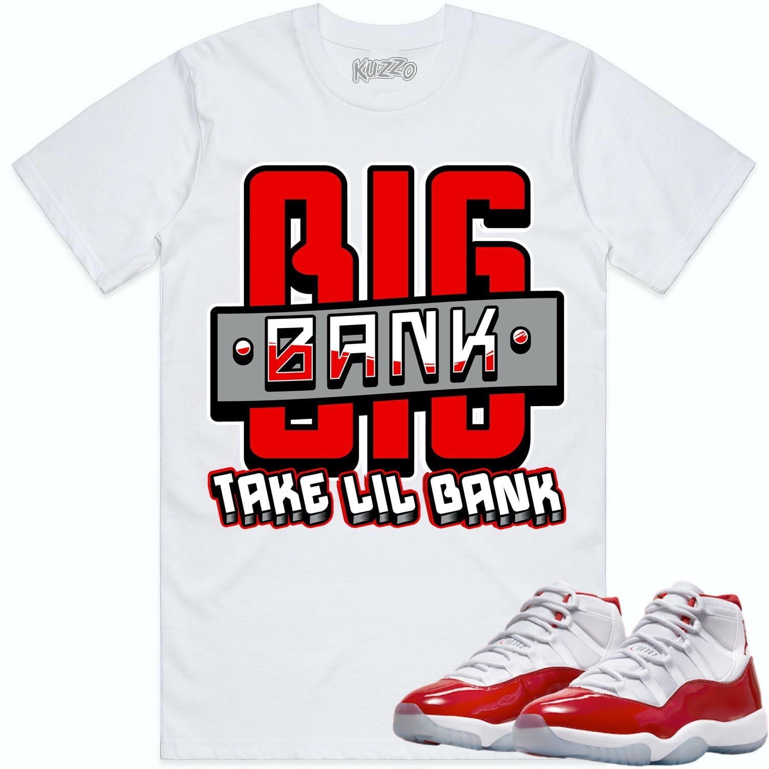 Jordan 11 Cherry 11s Shirt to Match - RED BIG BANK