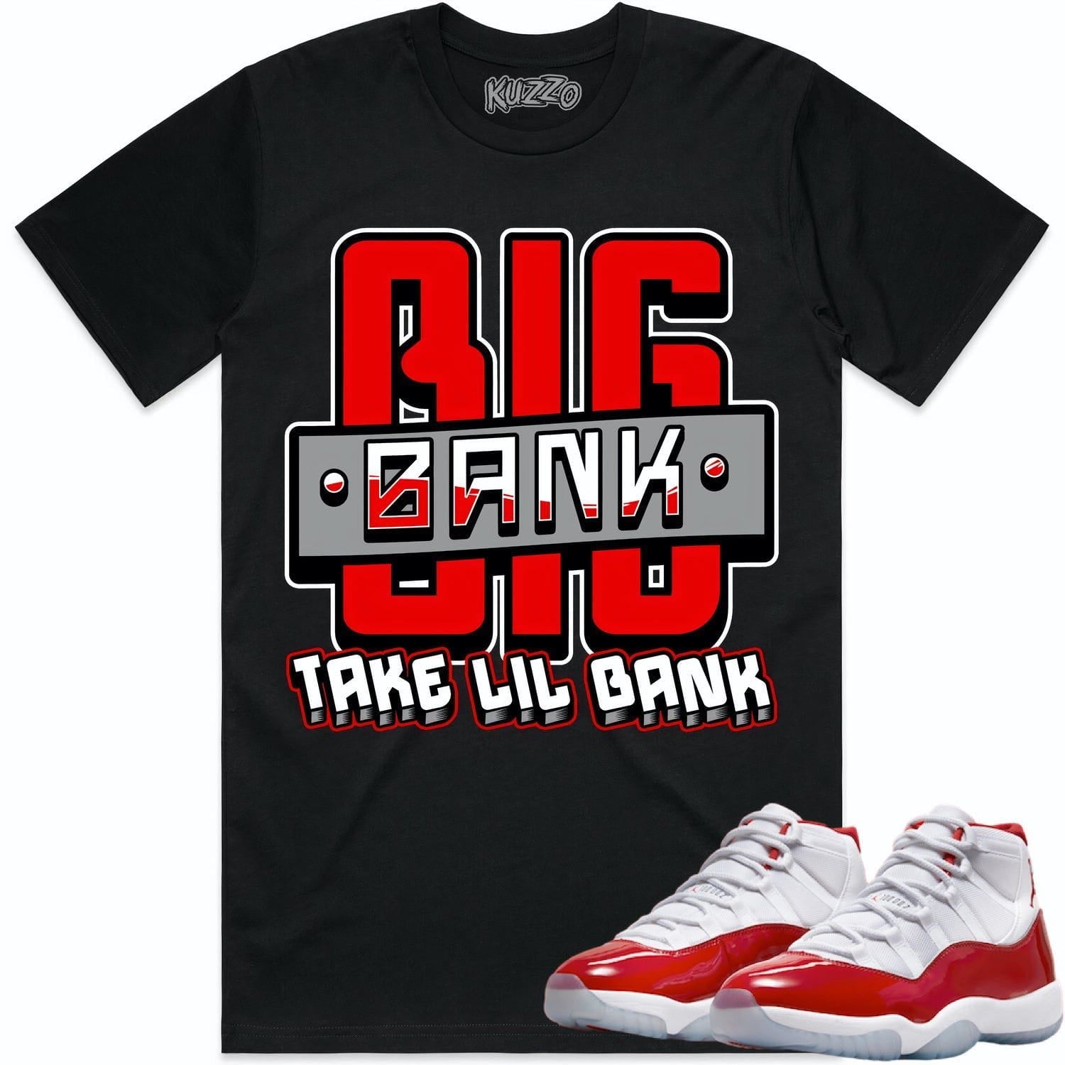 Jordan 11 Cherry 11s Shirt to Match - RED BIG BANK