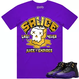 Jordan 12 Field Purple 12s Shirt to Match - GOLD METALLIC SAUCE