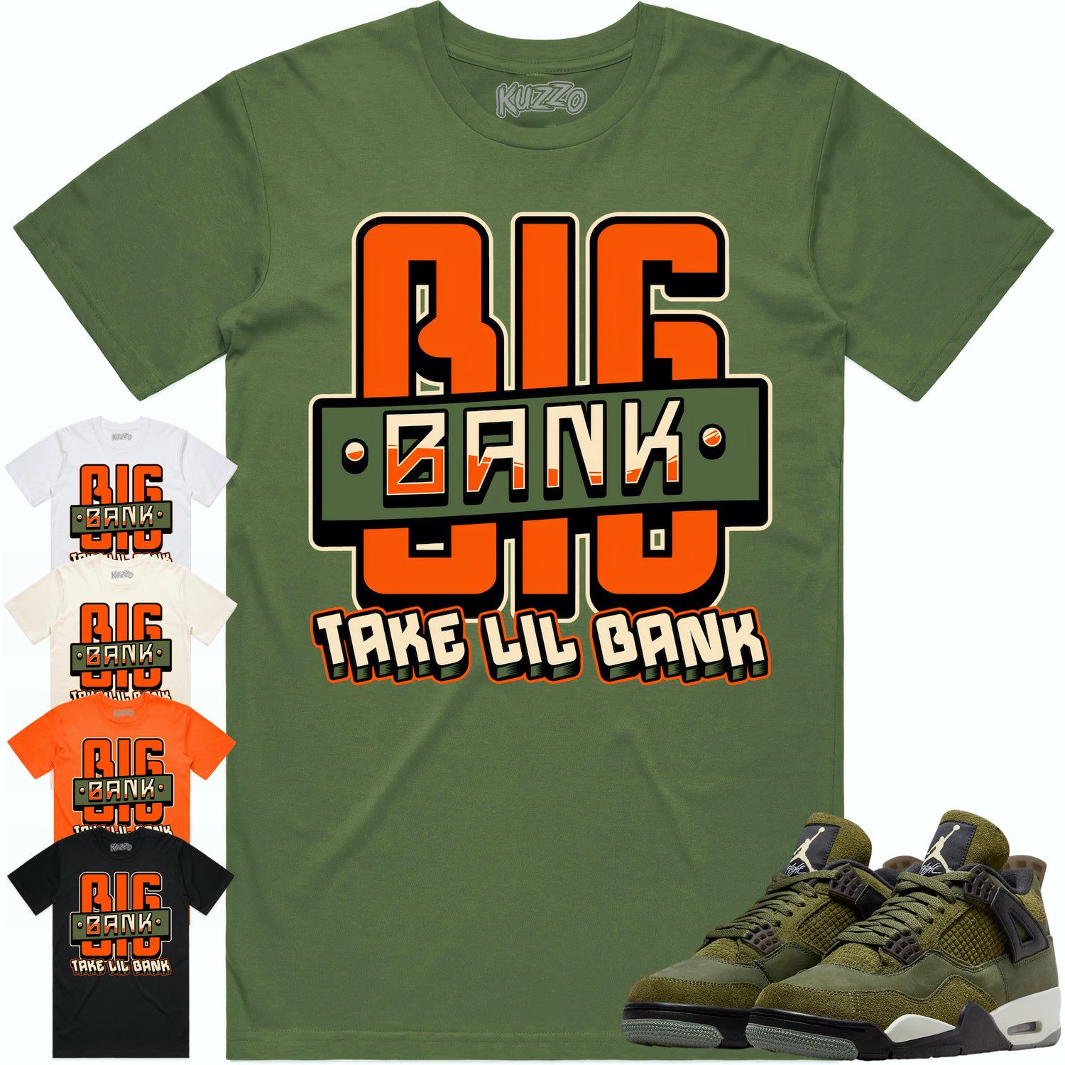 Jordan 4 Craft Olive 4s Shirt to Match - CELADON BIG BANK